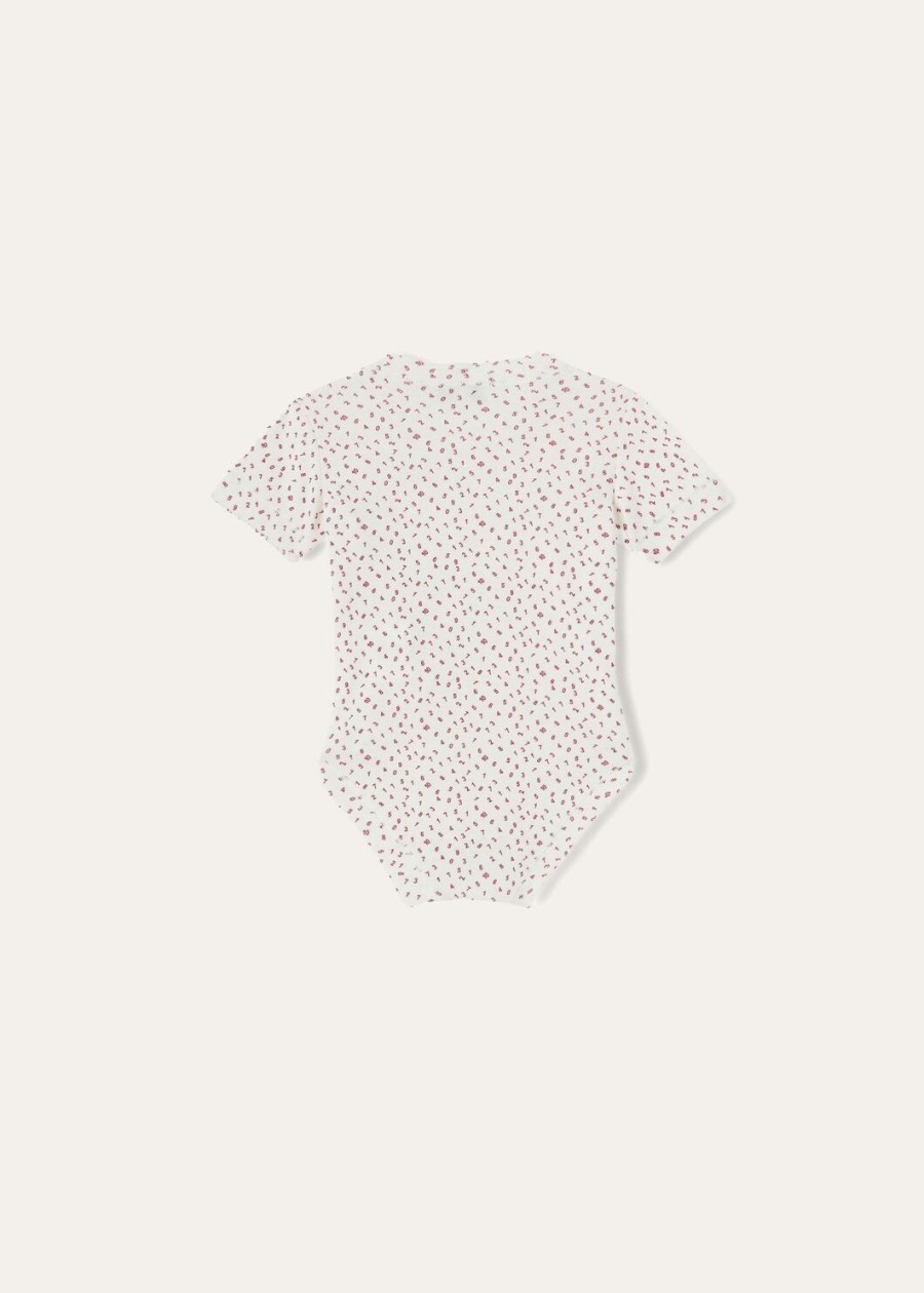 body little numbers cotton białynoworodek bordowy