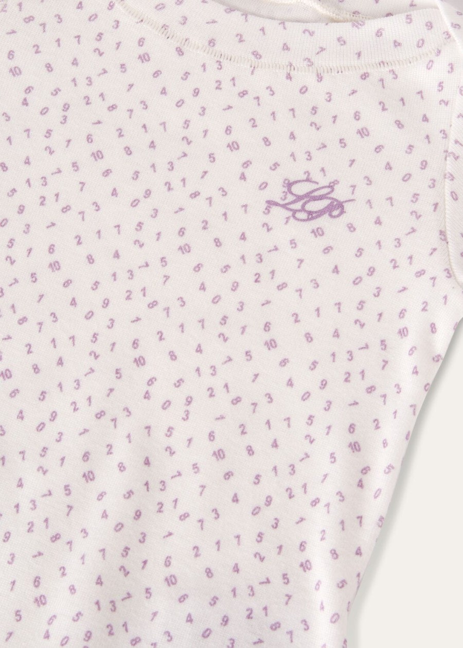 body niemowlęce little numbers fancy cotton whitewisteria