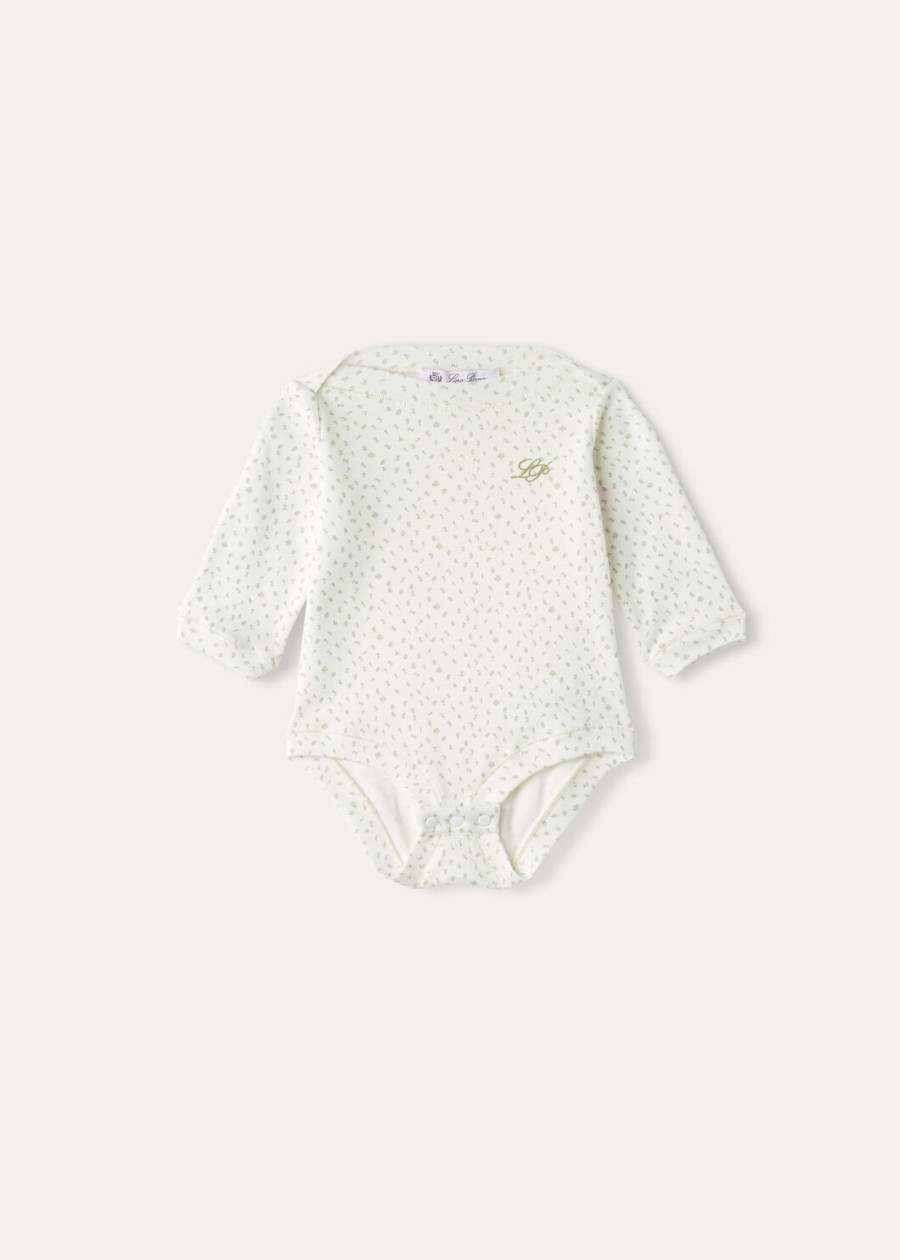 body niemowlęce little numbers cotton fancy whitesagerbrush leaves