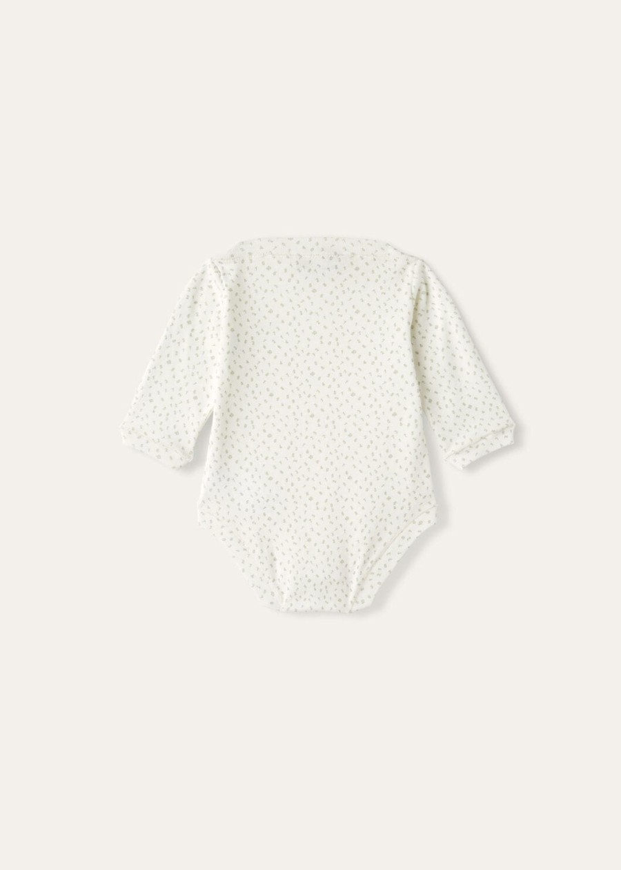 body niemowlęce little numbers cotton fancy whitesagerbrush leaves