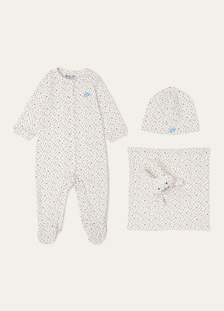 zestaw upominkowy little numbers cotton w kolorze czerwonymniebieskimzielonym