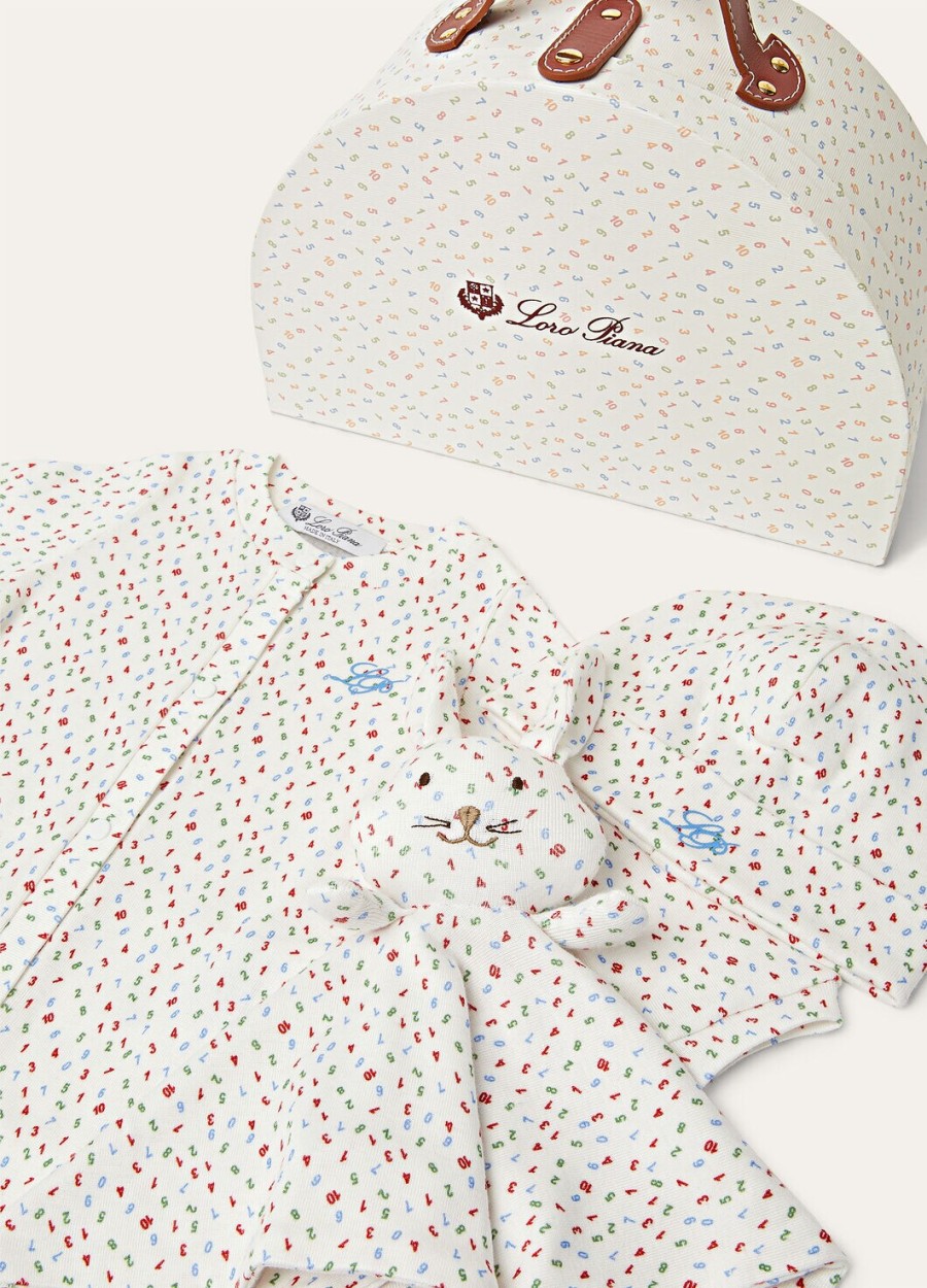 zestaw upominkowy little numbers cotton w kolorze czerwonymniebieskimzielonym