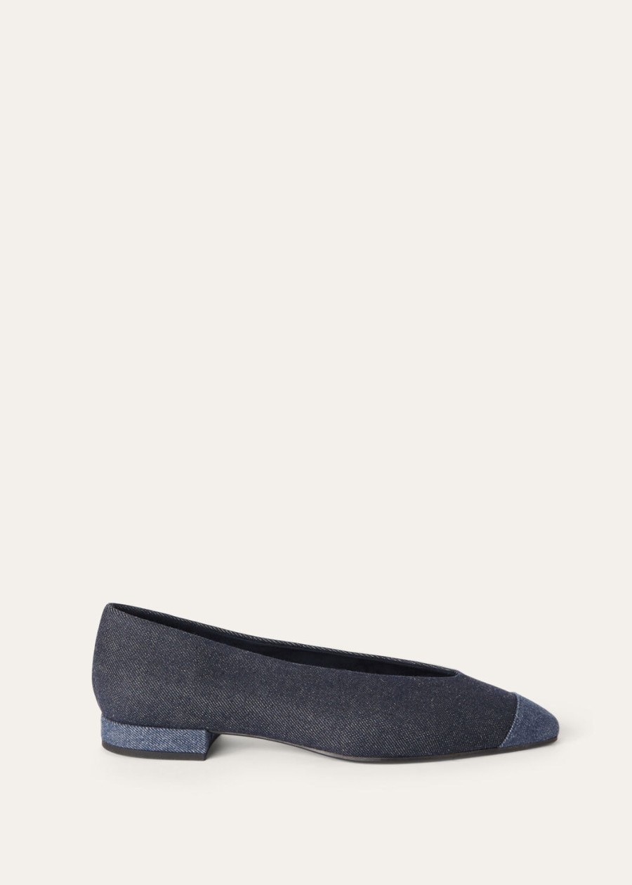 baleriny rebecca ballet flat cashdenim shadow blue reactive