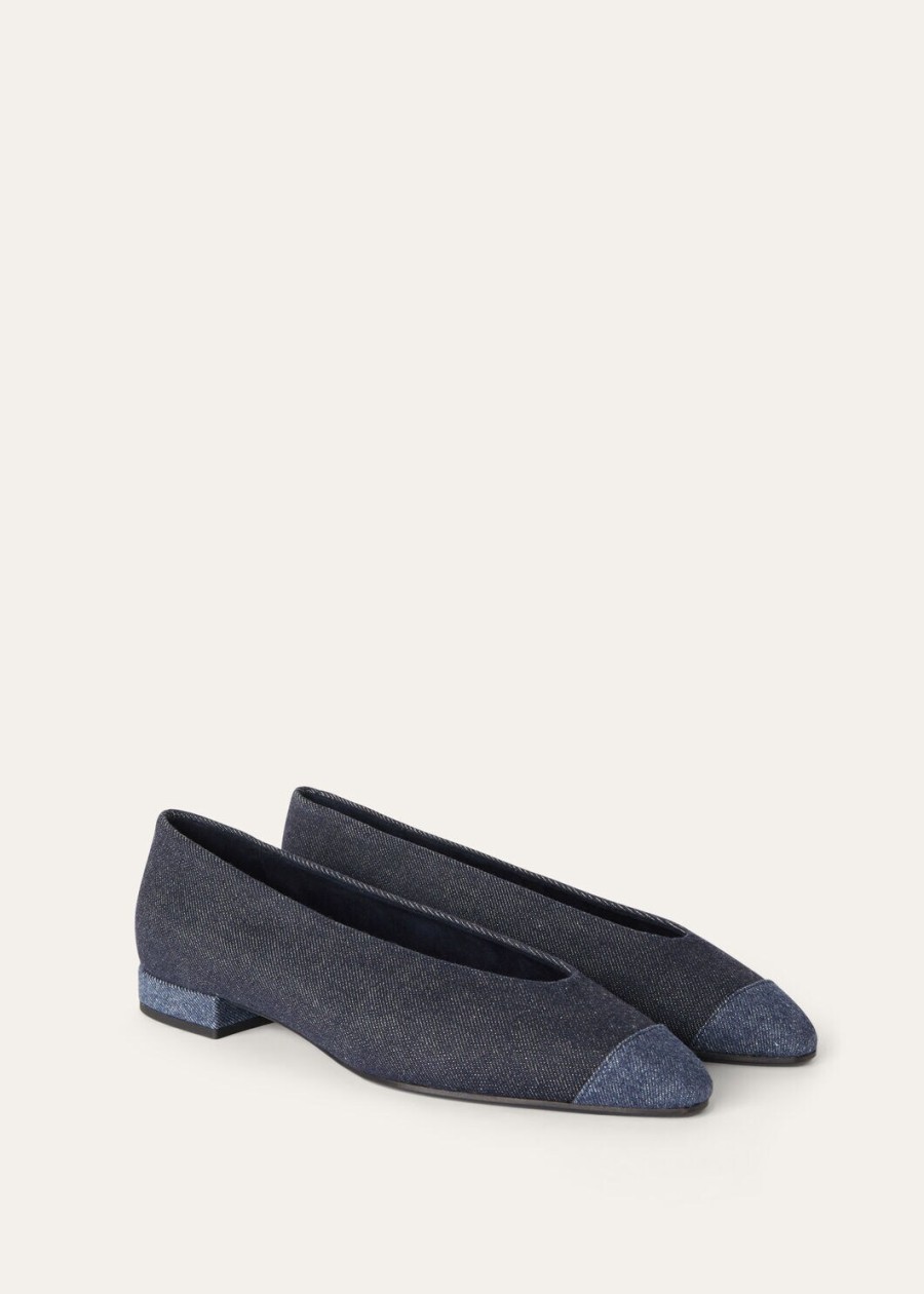 baleriny rebecca ballet flat cashdenim shadow blue reactive