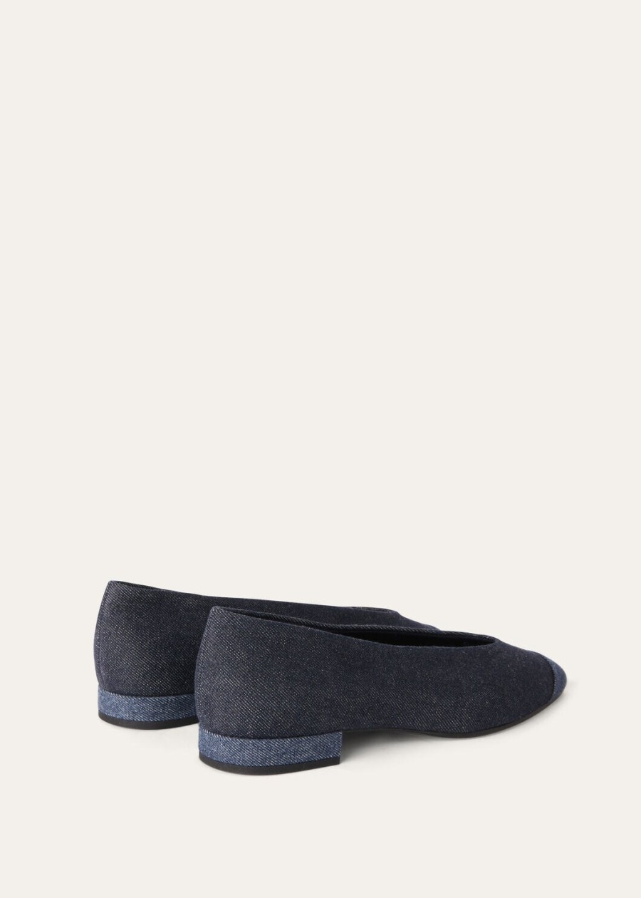 baleriny rebecca ballet flat cashdenim shadow blue reactive