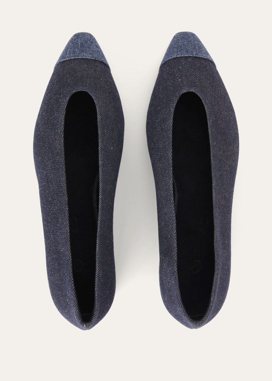 baleriny rebecca ballet flat cashdenim shadow blue reactive