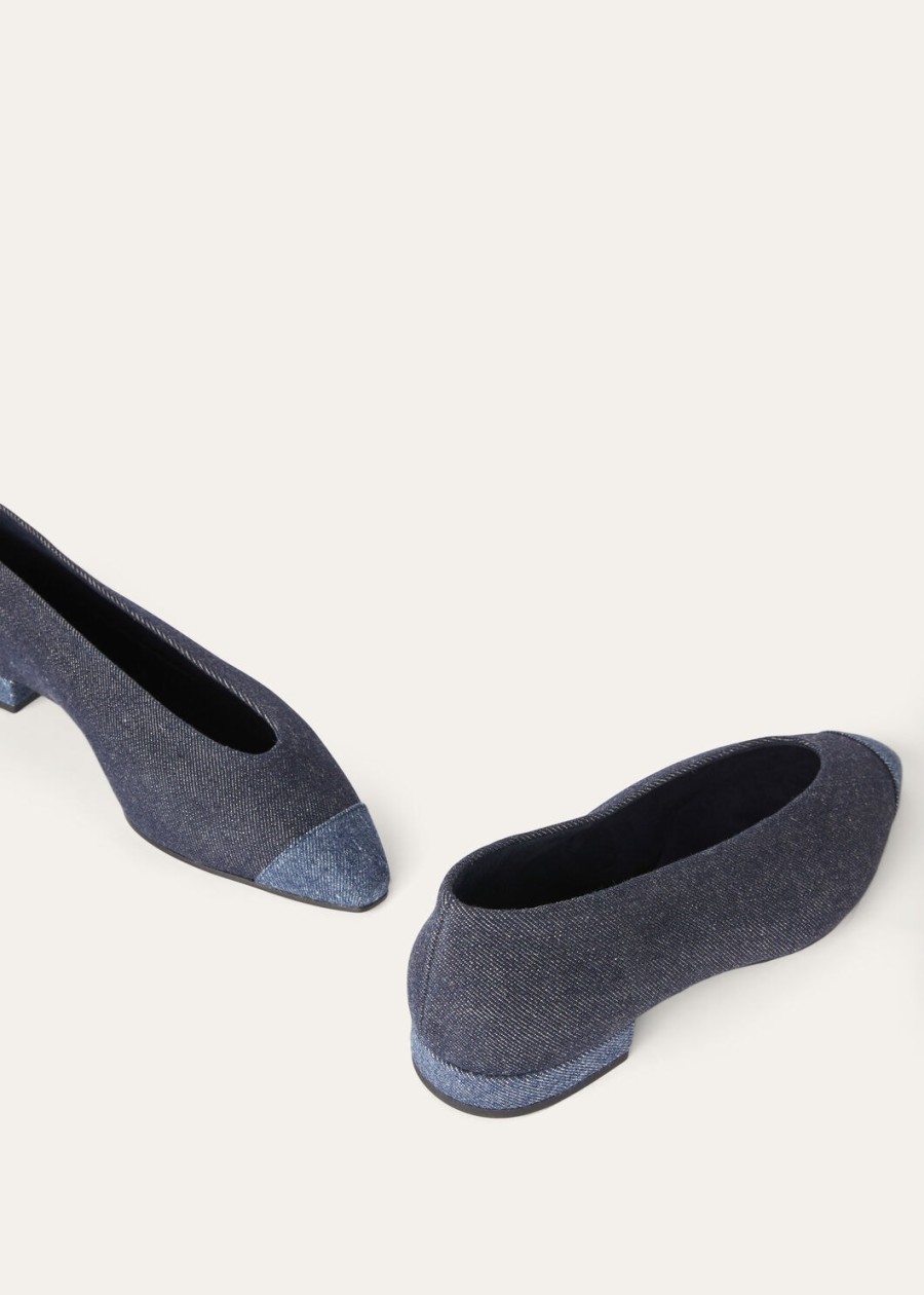baleriny rebecca ballet flat cashdenim shadow blue reactive