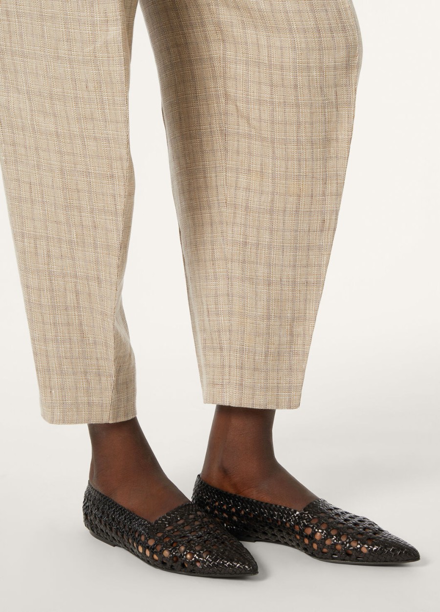 ayame ballet flat black goatskin