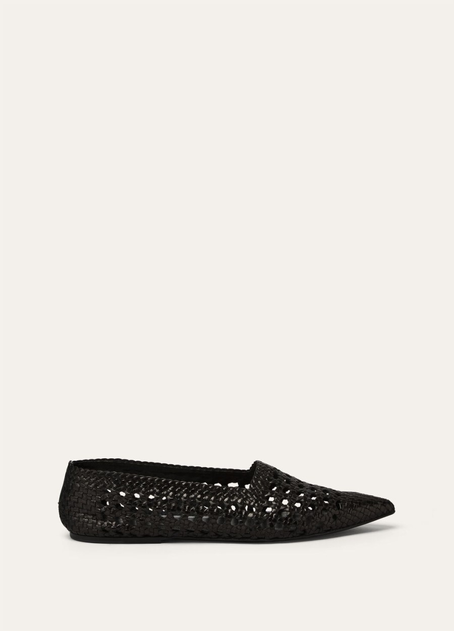 ayame ballet flat black goatskin