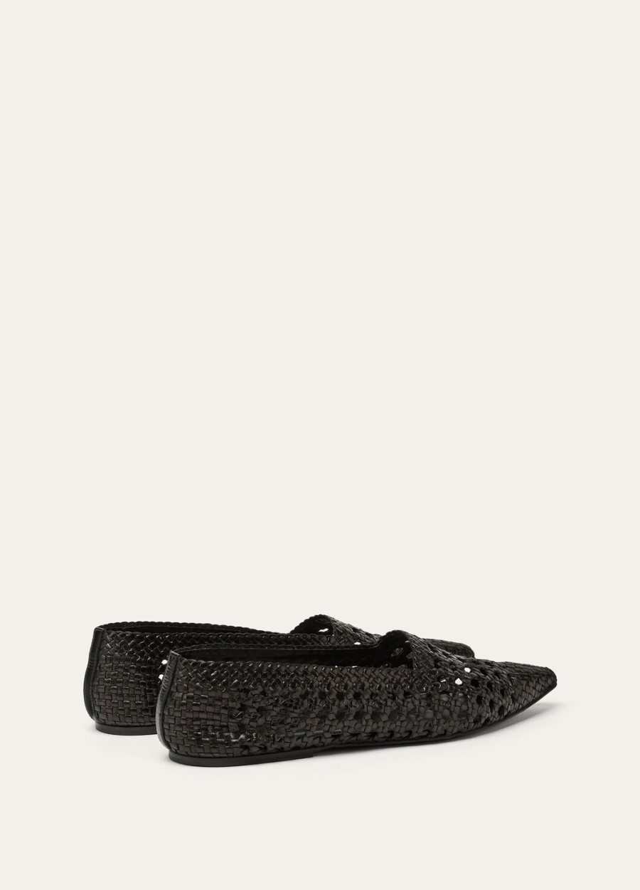 ayame ballet flat black goatskin