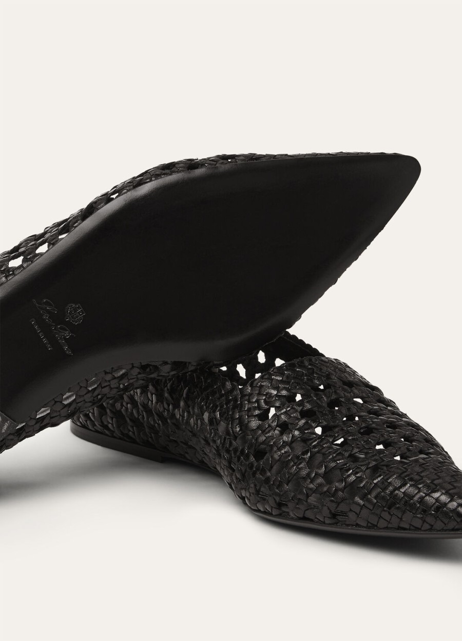 ayame ballet flat black goatskin