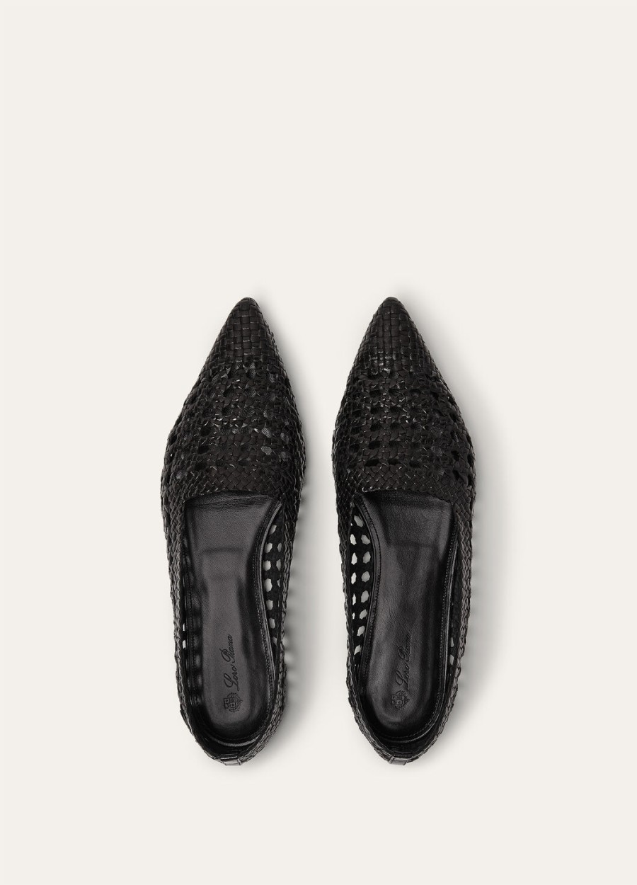 ayame ballet flat black goatskin
