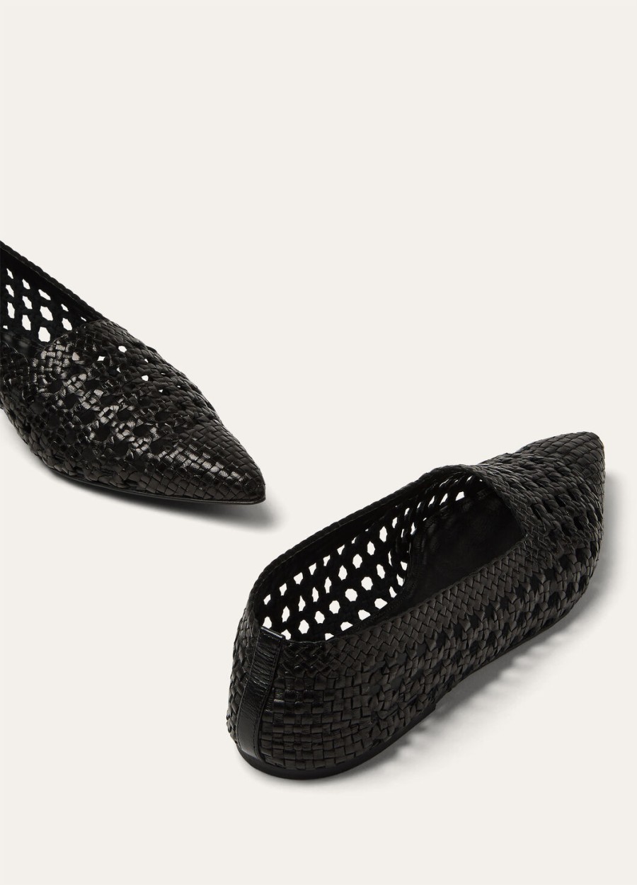 ayame ballet flat black goatskin