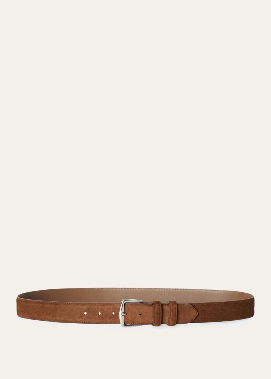 pasek alsavel ze skóry cielęcej zamszowy walnut