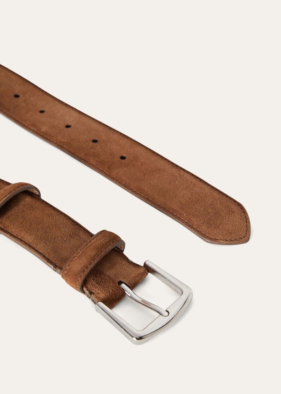 pasek alsavel ze skóry cielęcej zamszowy walnut