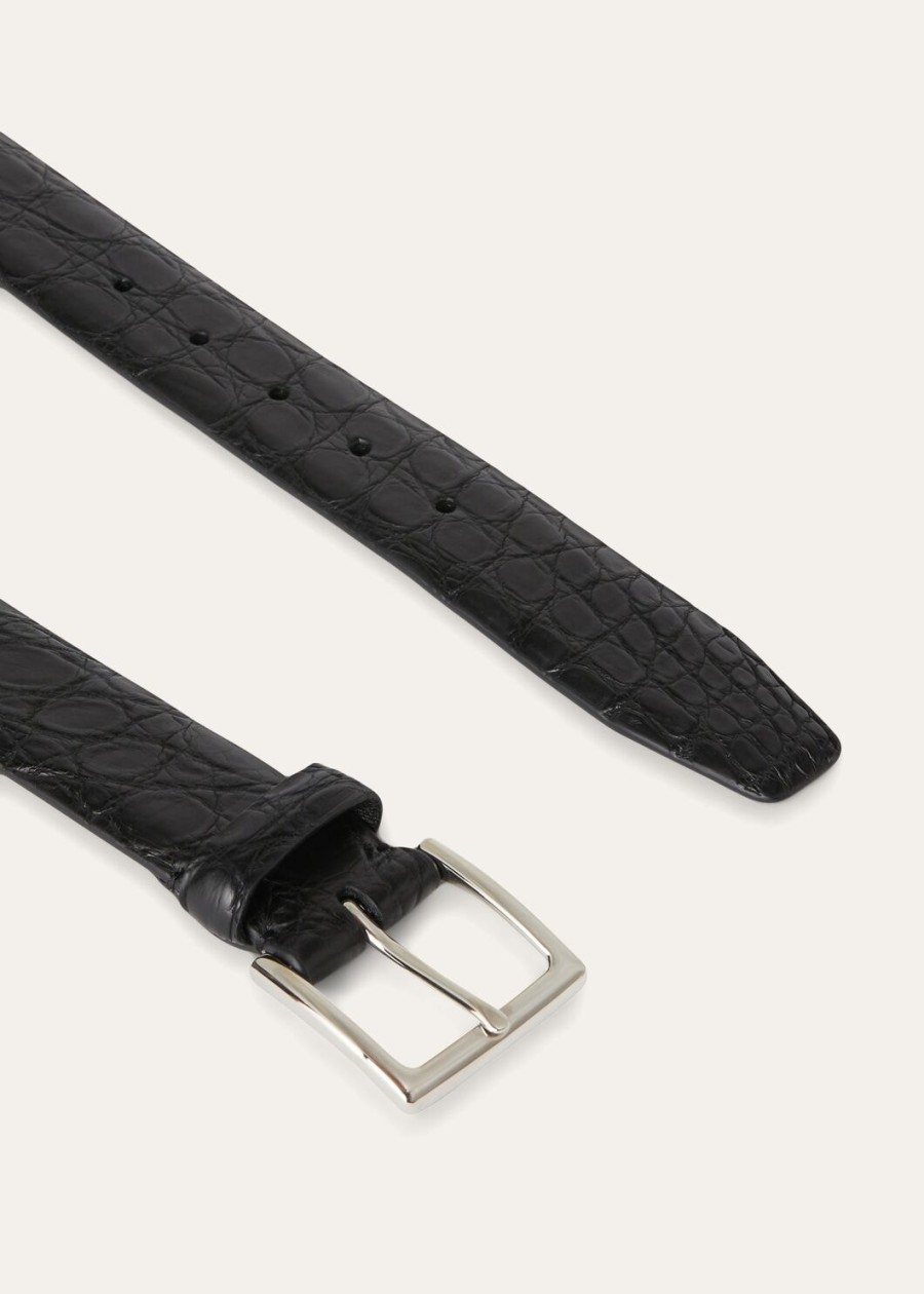 owen-belt caiman czarna skóra