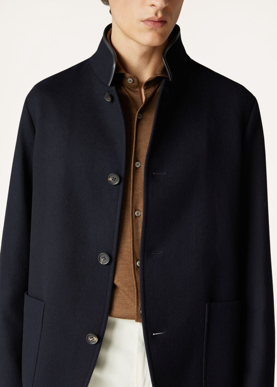 kurtka spagna cashmere w kolorze granatowym