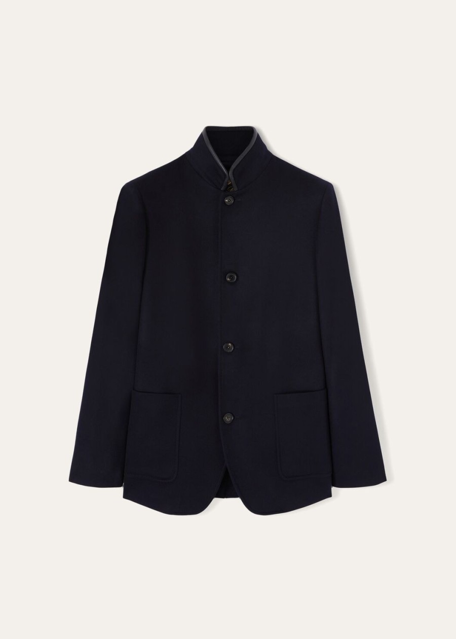 kurtka spagna cashmere w kolorze granatowym