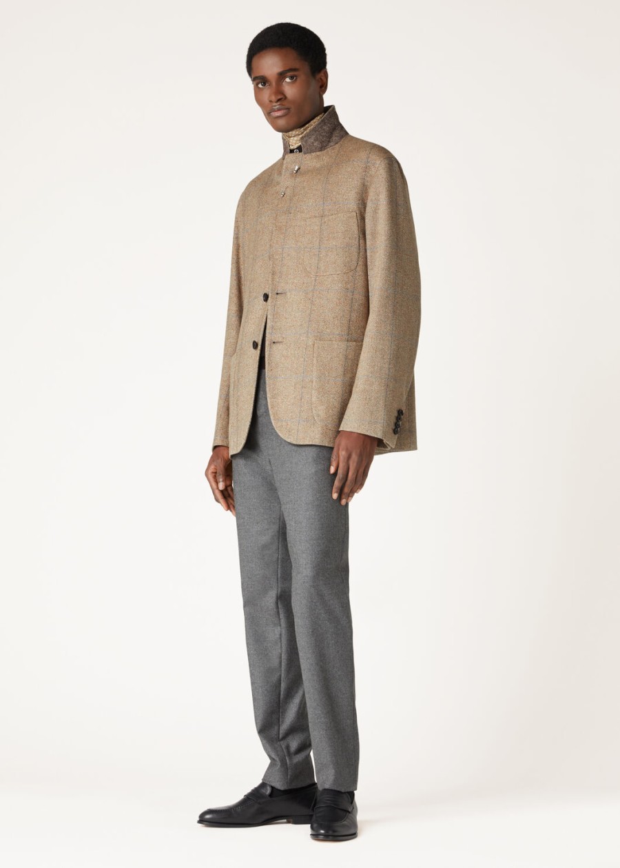 lekka kurtka tweedowa donato silk cashmere cheviot