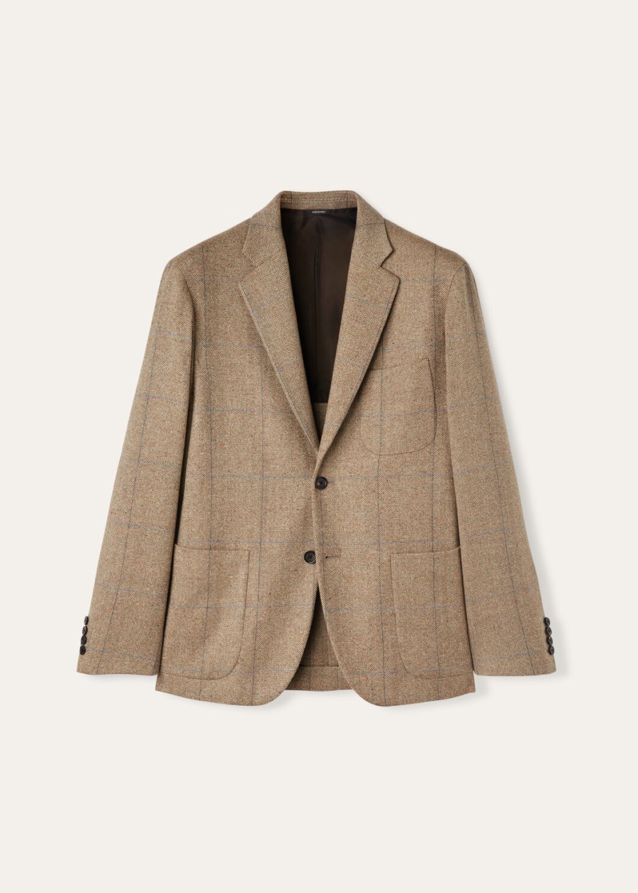 lekka kurtka tweedowa donato silk cashmere cheviot