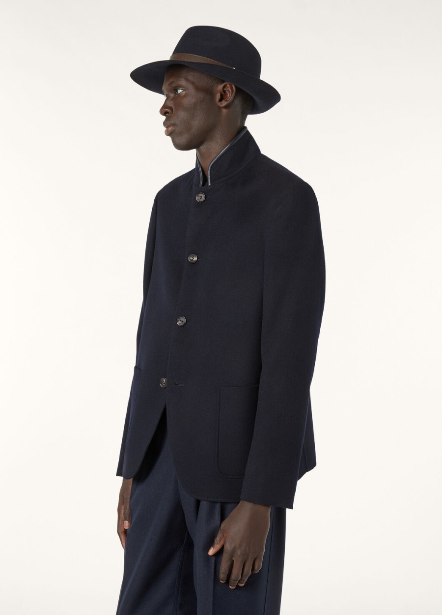 kurtka spagna cashmere w kolorze granatowym