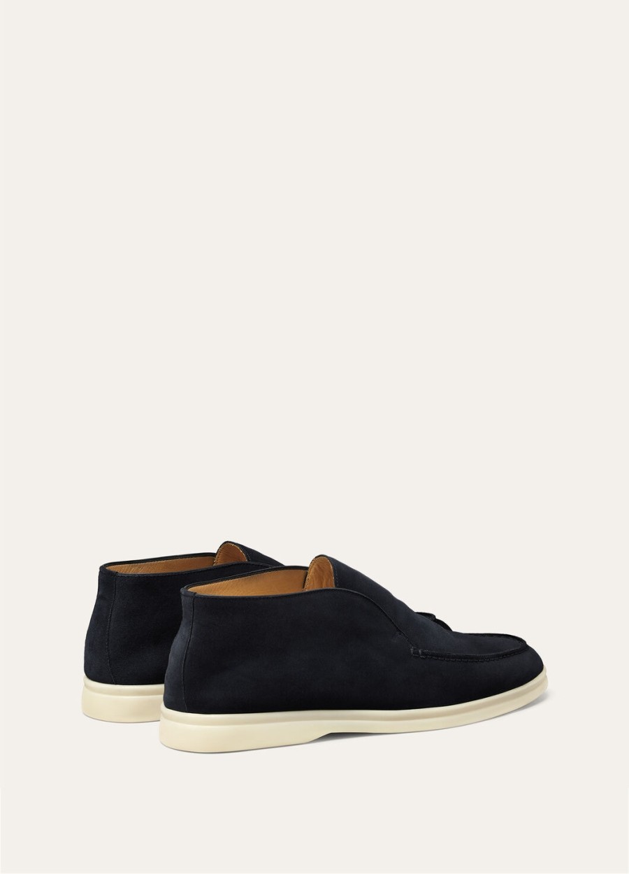 botki zamszowe argo blue melange open walk
