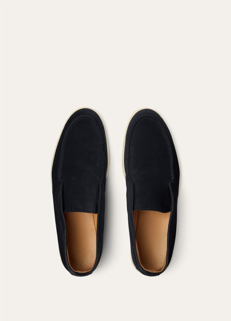 botki zamszowe argo blue melange open walk