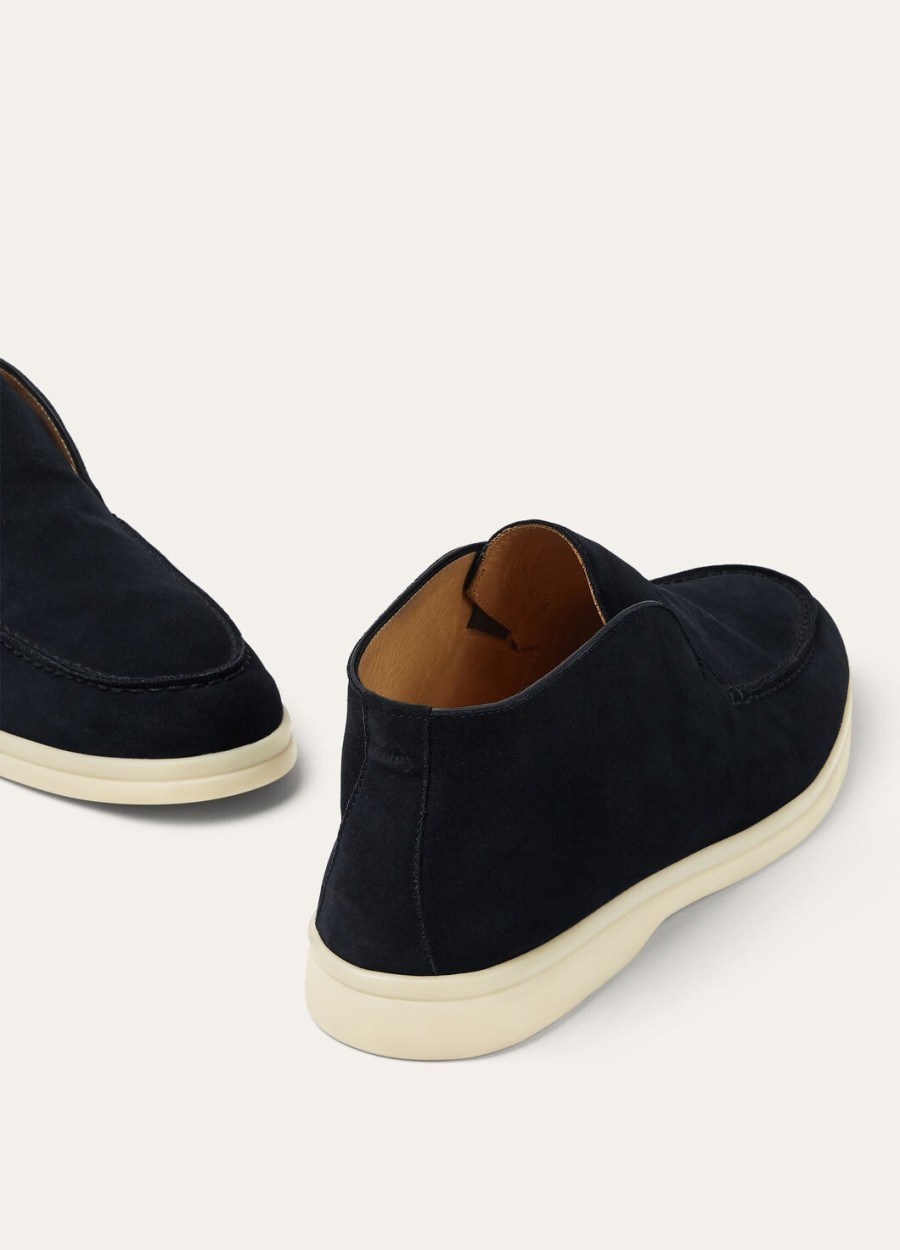 botki zamszowe argo blue melange open walk