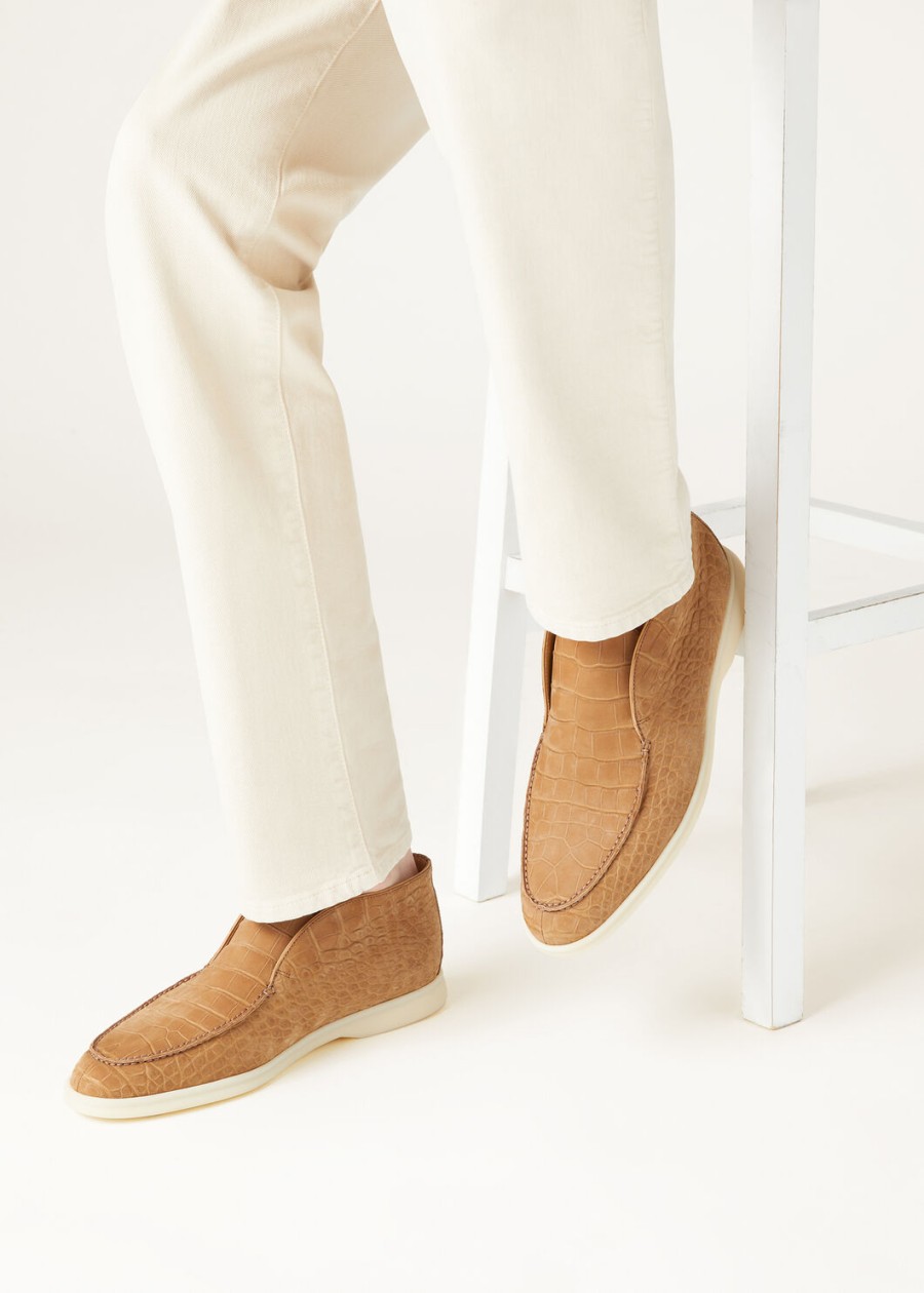 buty open walk ze skóry aligatora light cuir