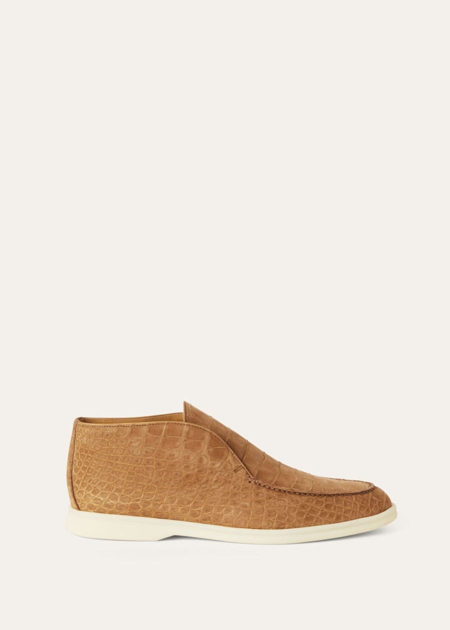 buty open walk ze skóry aligatora light cuir