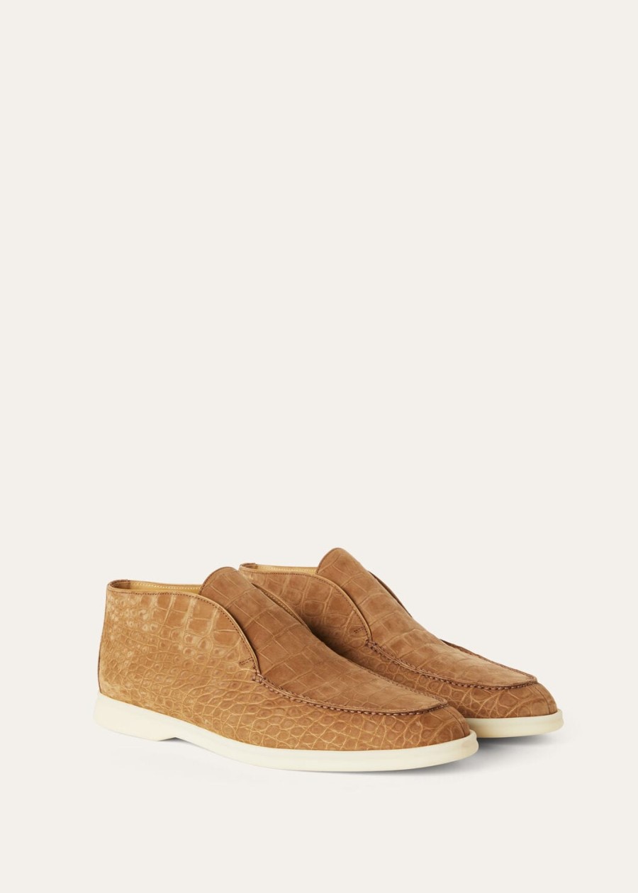 buty open walk ze skóry aligatora light cuir