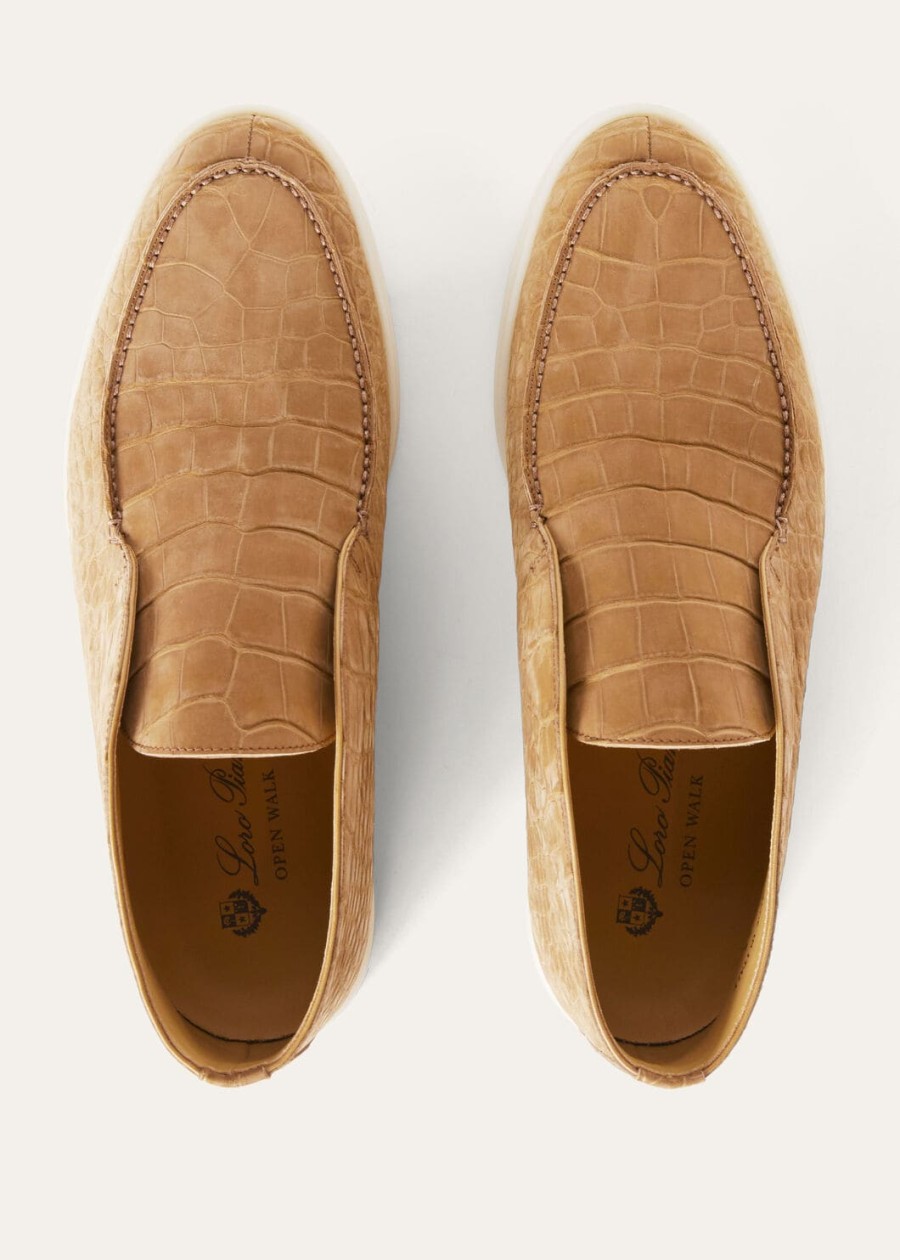 buty open walk ze skóry aligatora light cuir