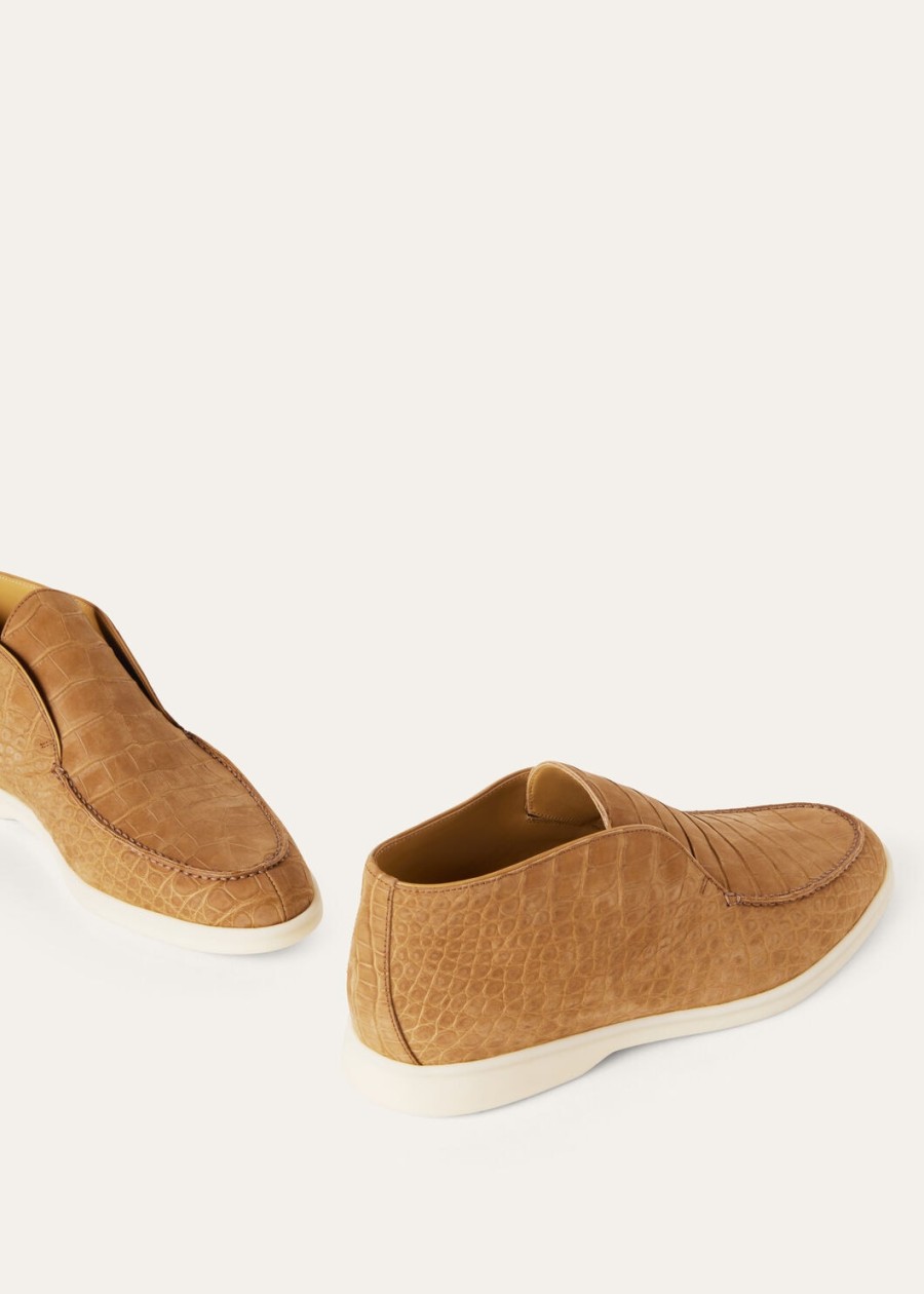 buty open walk ze skóry aligatora light cuir