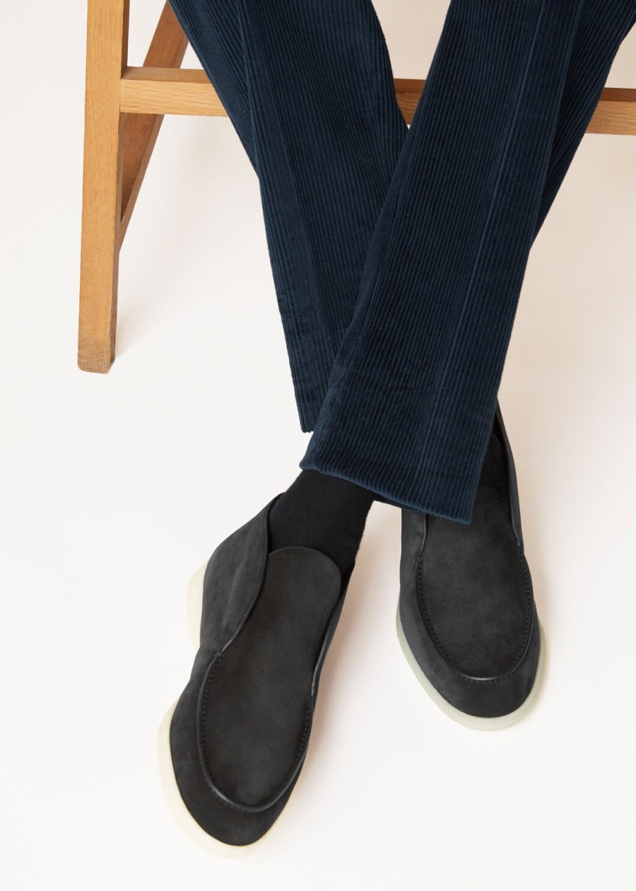 buty zamszowe open walk boot w kolorze czarnym