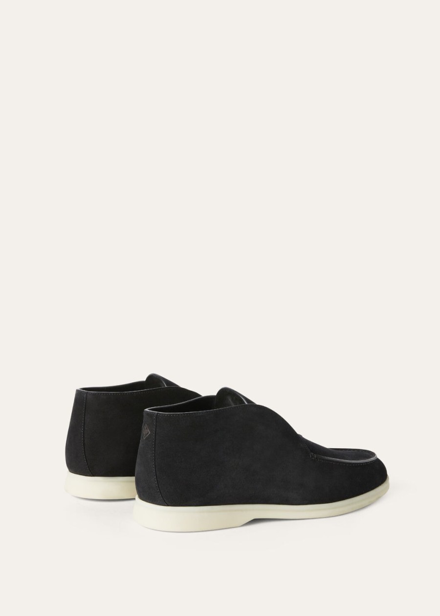 buty zamszowe open walk boot w kolorze czarnym