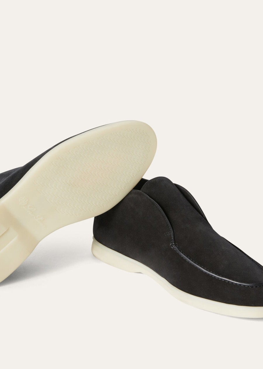 buty zamszowe open walk boot w kolorze czarnym