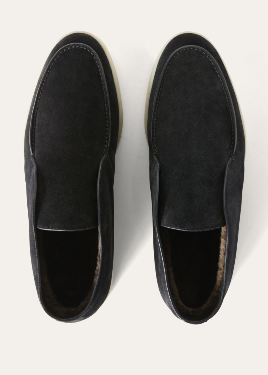buty zamszowe open walk boot w kolorze czarnym