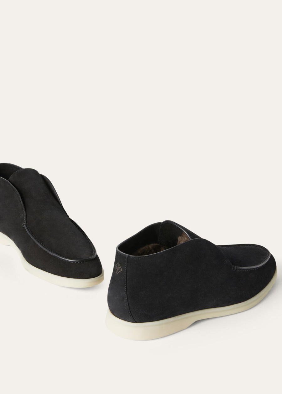 buty zamszowe open walk boot w kolorze czarnym