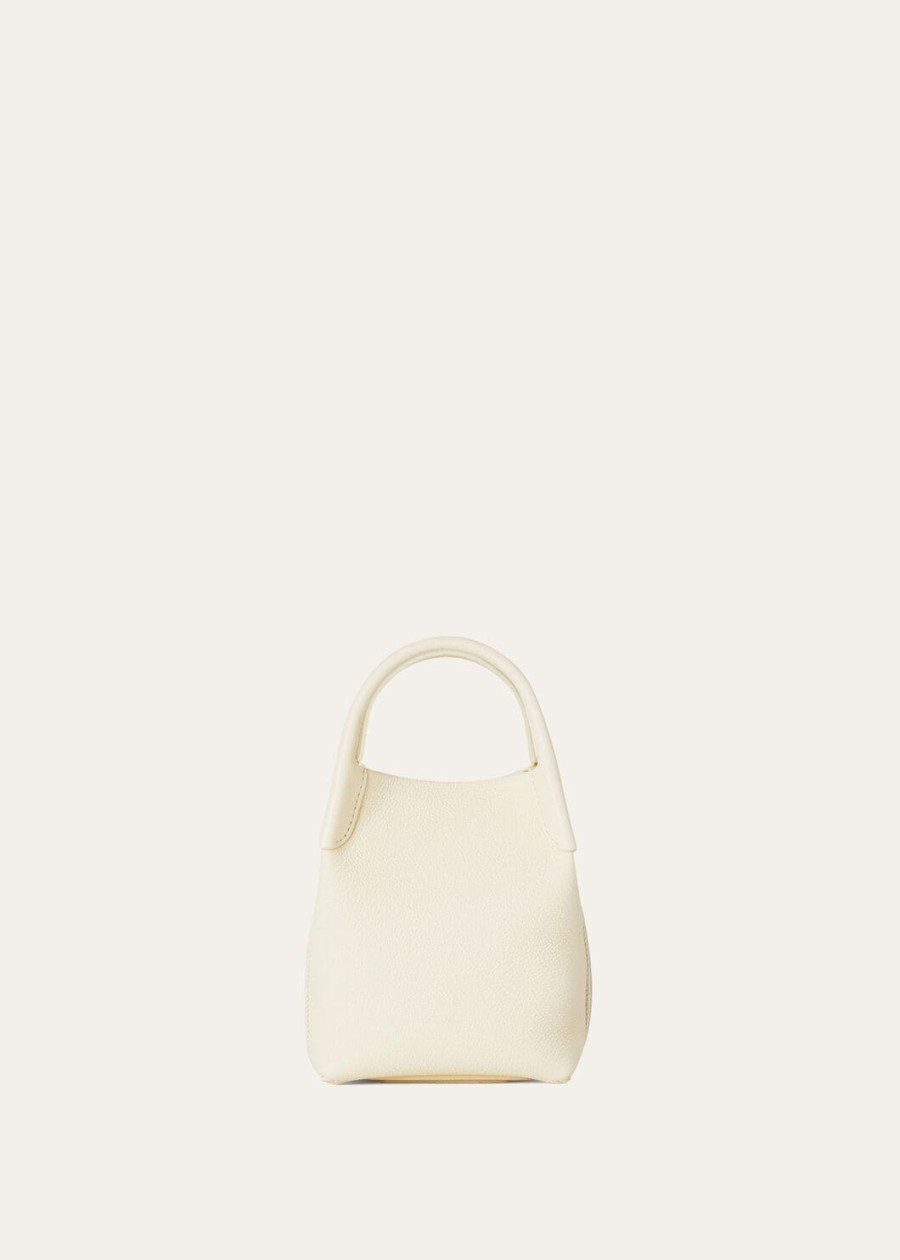 torba micro bale whisper white grained calfskór