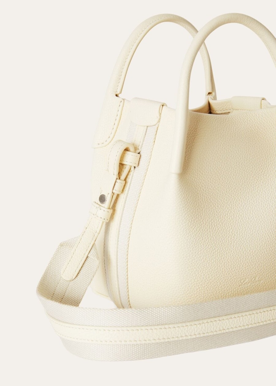 torba micro bale whisper white grained calfskór