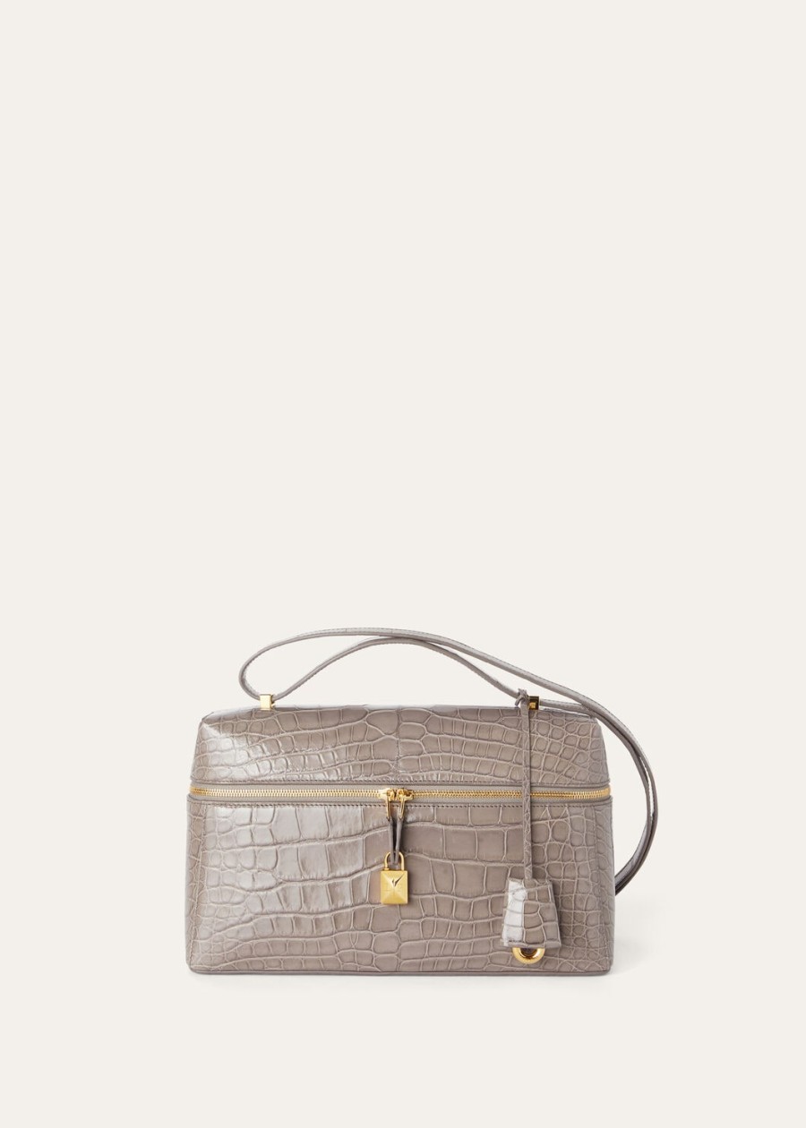l27 dodatkowa torba ze skóry aligatora puddle greysun gold