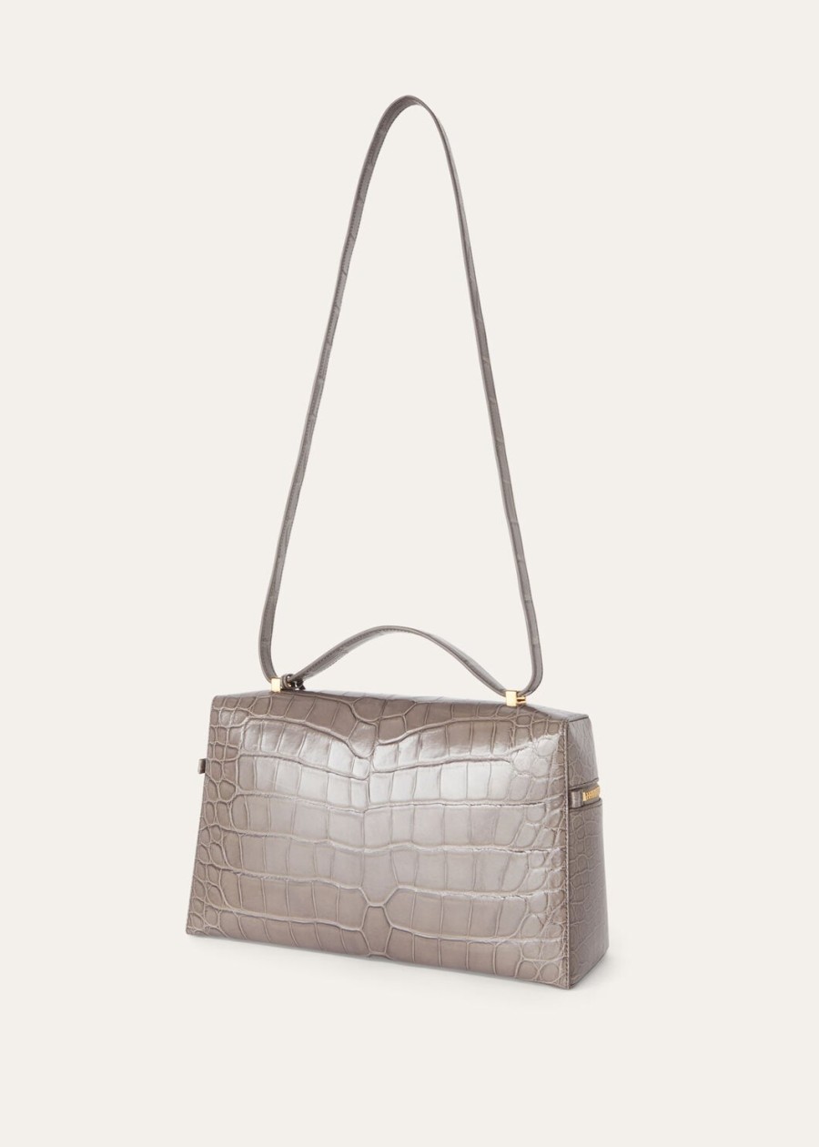 l27 dodatkowa torba ze skóry aligatora puddle greysun gold