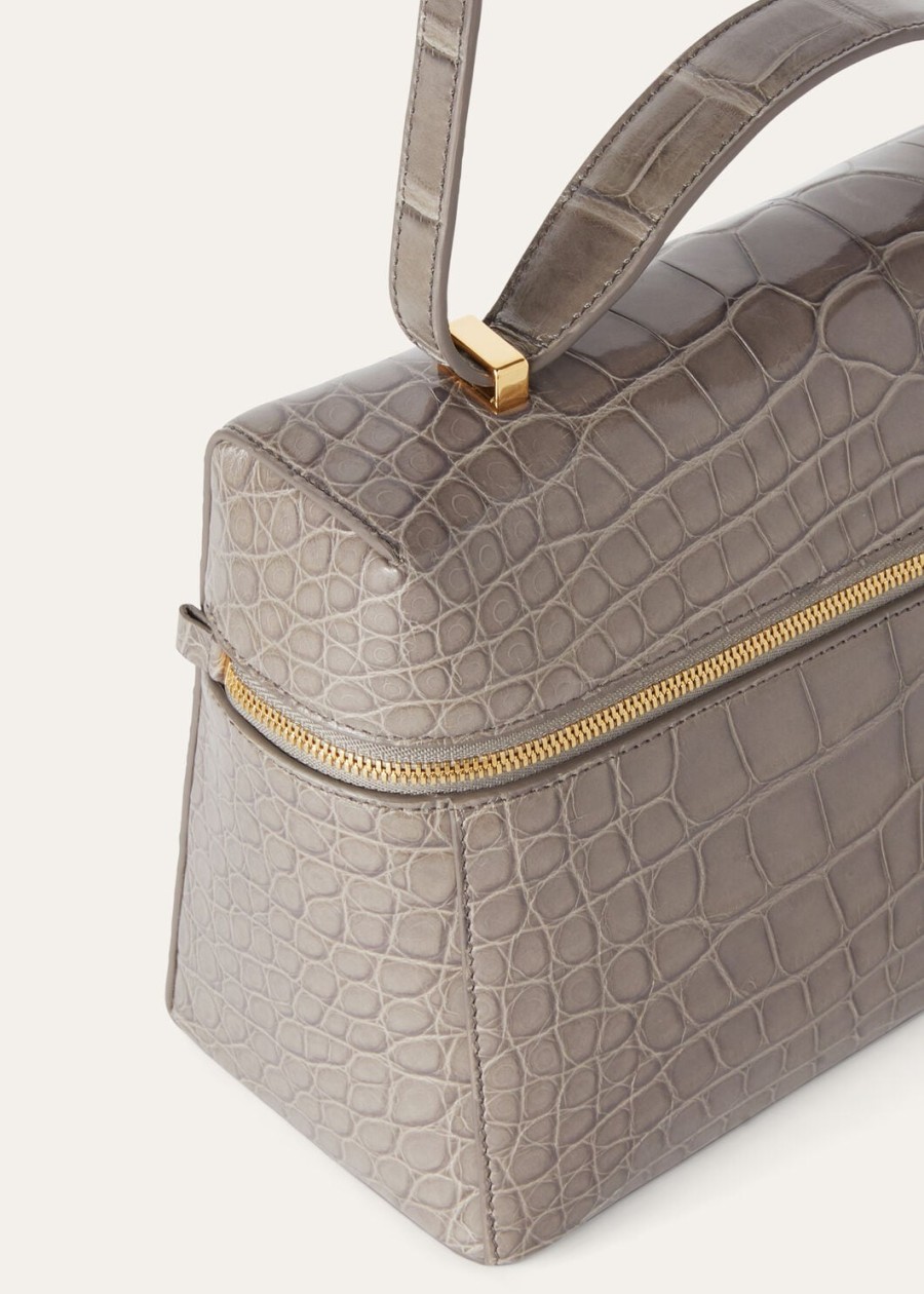l27 dodatkowa torba ze skóry aligatora puddle greysun gold