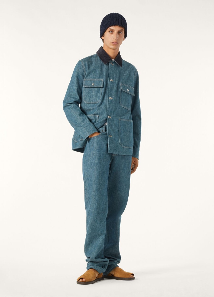 conley blouson austin denim blue spirulina