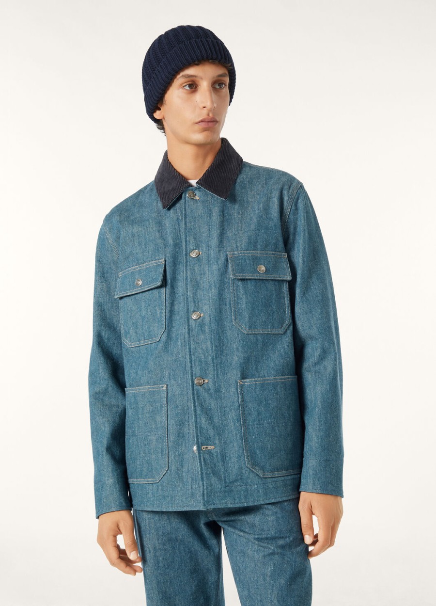 conley blouson austin denim blue spirulina