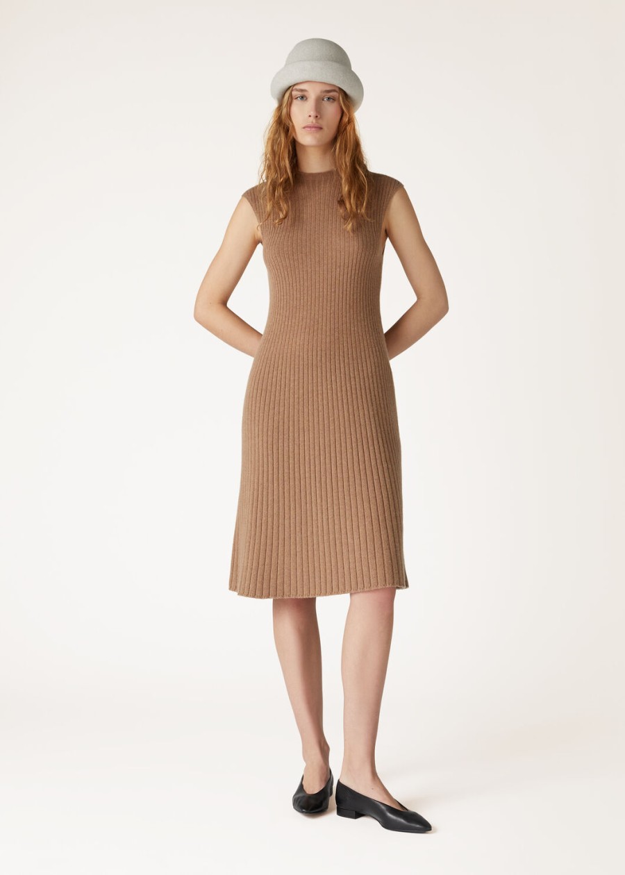 sukienka cervatto baby cashmere w kolorze nutmeg see melange