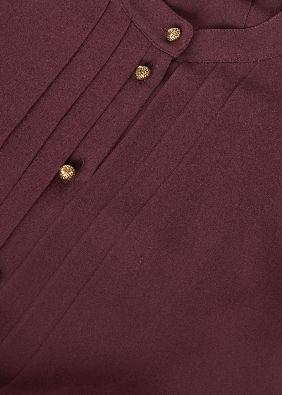 sukienka hattie silk w kolorze głębokiego burgunda