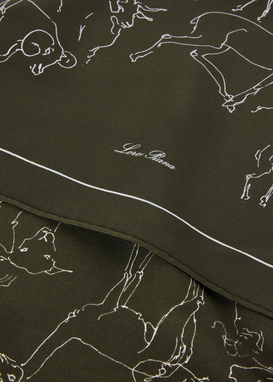 sztuka najdelikatniejszych włókien foulard silk forest nightwhite
