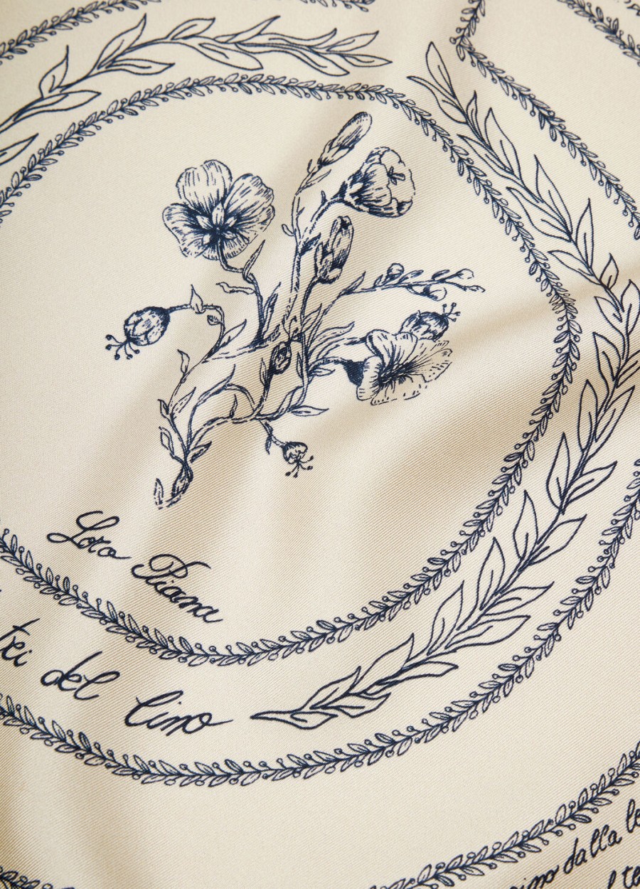 maestri del lino foulard silk pearlnavy blue