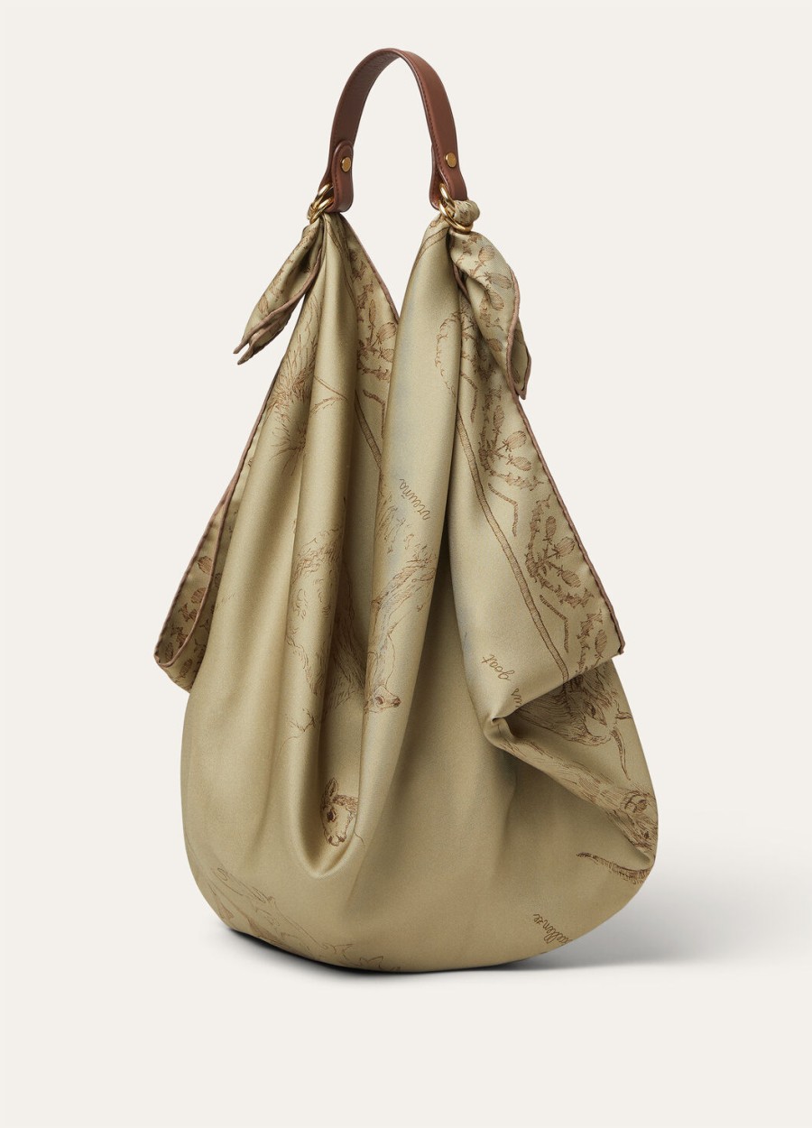 chustka cielęca loro piana handle foulard caramel sugarsun gold